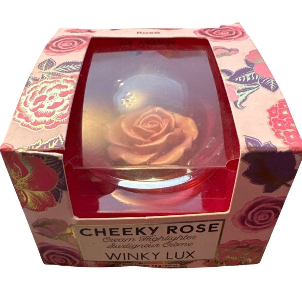 Winky Lux Highlighter Rose Shade Cheeky Rose Cream Vitamin E 4.8g